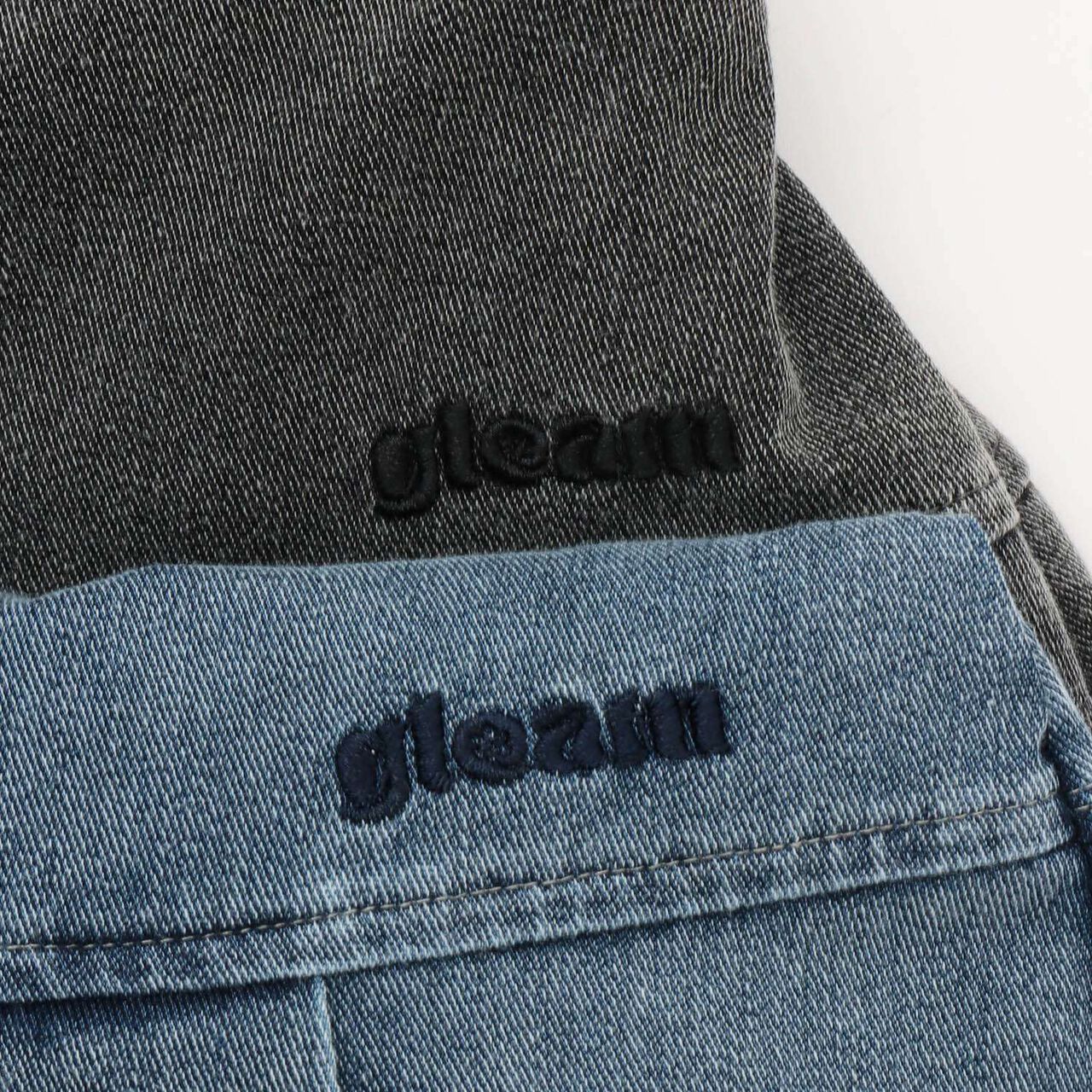 Denim-Like Cut Pleated Skirt,Gray, large image number 14