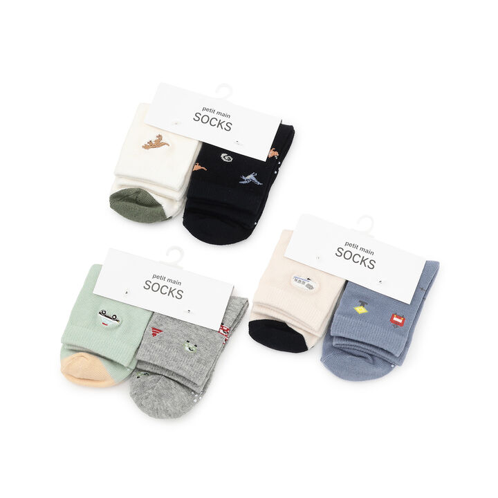 Assorted Crew Socks 2P,Beige, medium image number 6