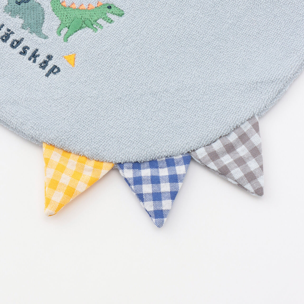 Dinosaur Embroidery Bib,Sax blue, large image number 3