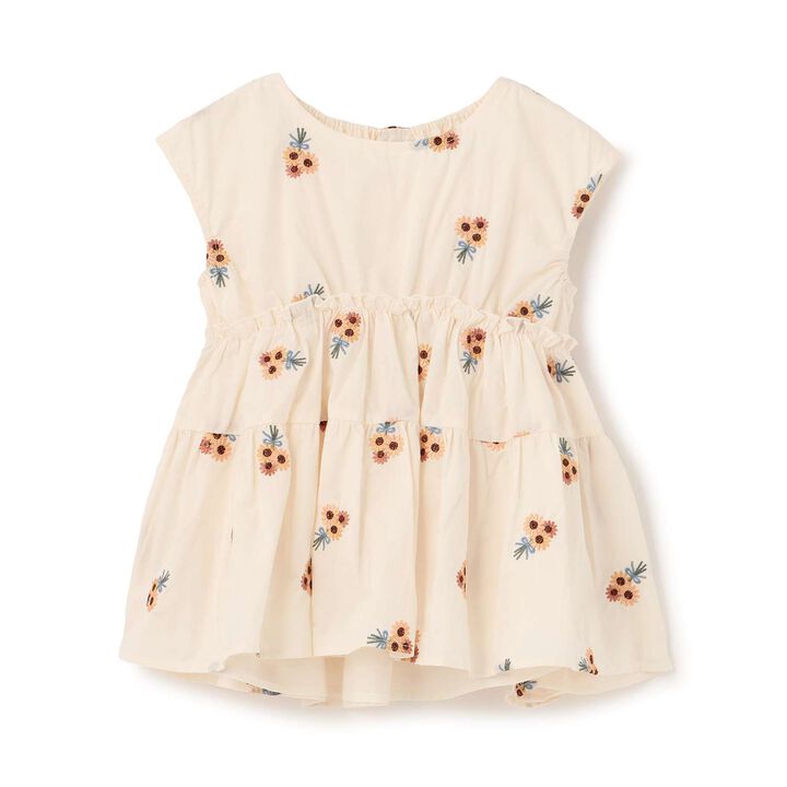 [100% Cotton] Sunflower Embroidered Tunic,Ivory, medium image number 12