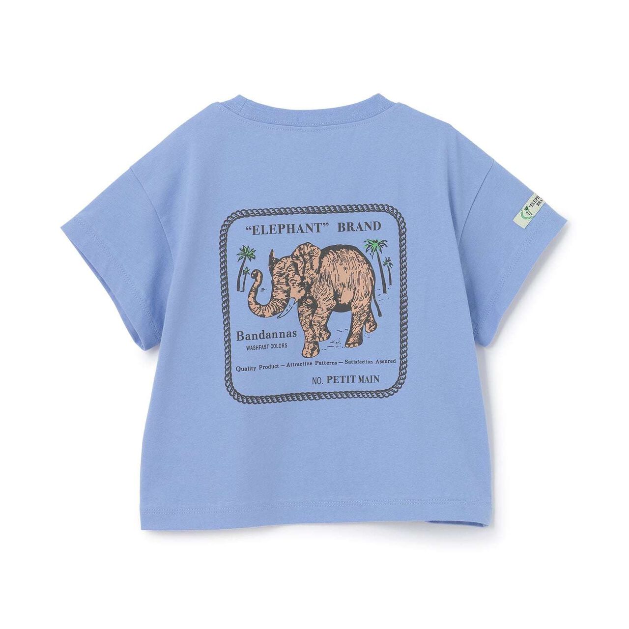 [ELEPHANT/連結款] 寬鬆剪裁Kids短袖T恤,薩克斯藍, large image number 9