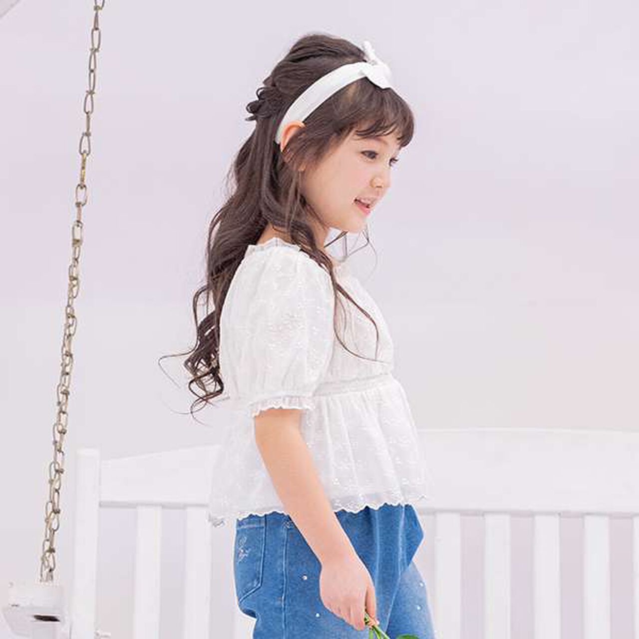 Sheer Blouse,Off white, large image number 3