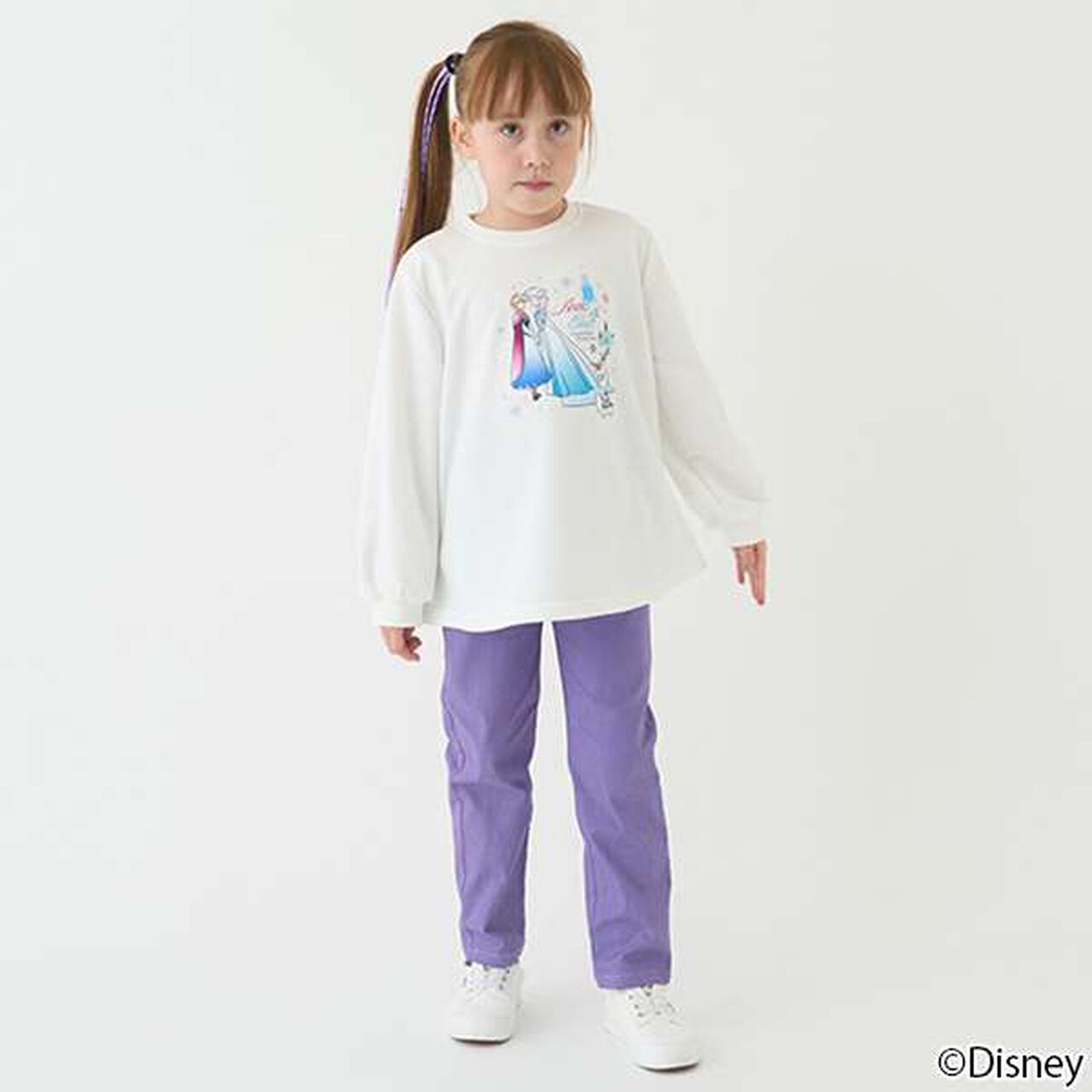 [FROZEN] Fleece A-Line Pullover,Ivory, large image number 4