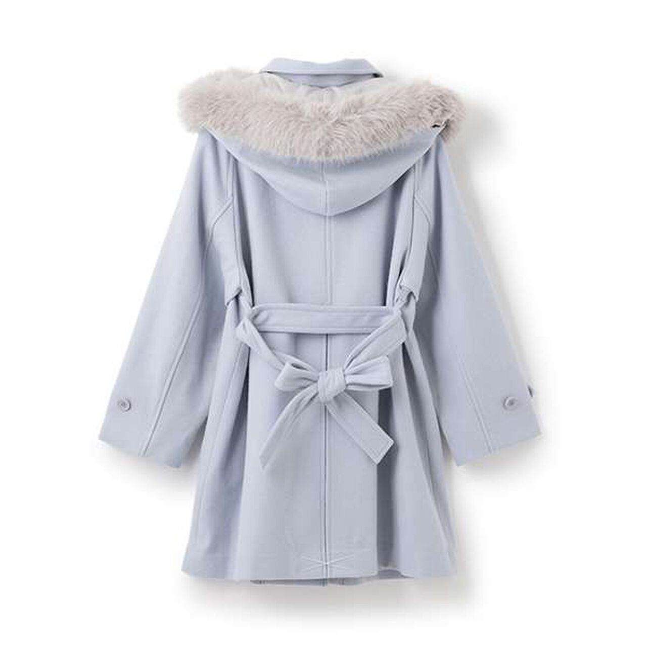 Sten Collar Hoodie Wool Coat,Light blue, large image number 1