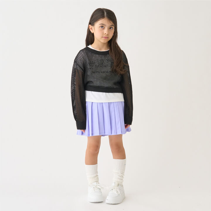 Pleated Skirt-Pants,Black, medium image number 1