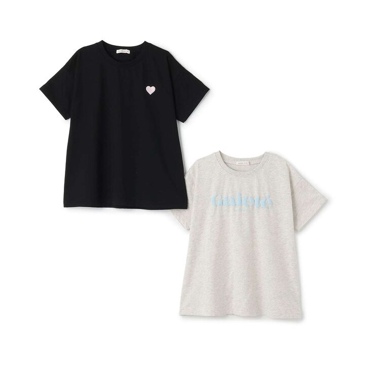 [100% Cotton] Heavy Rotation A-Line T-Shirt 2-Piece Set for Girls Kids,Dark red, medium image number 1