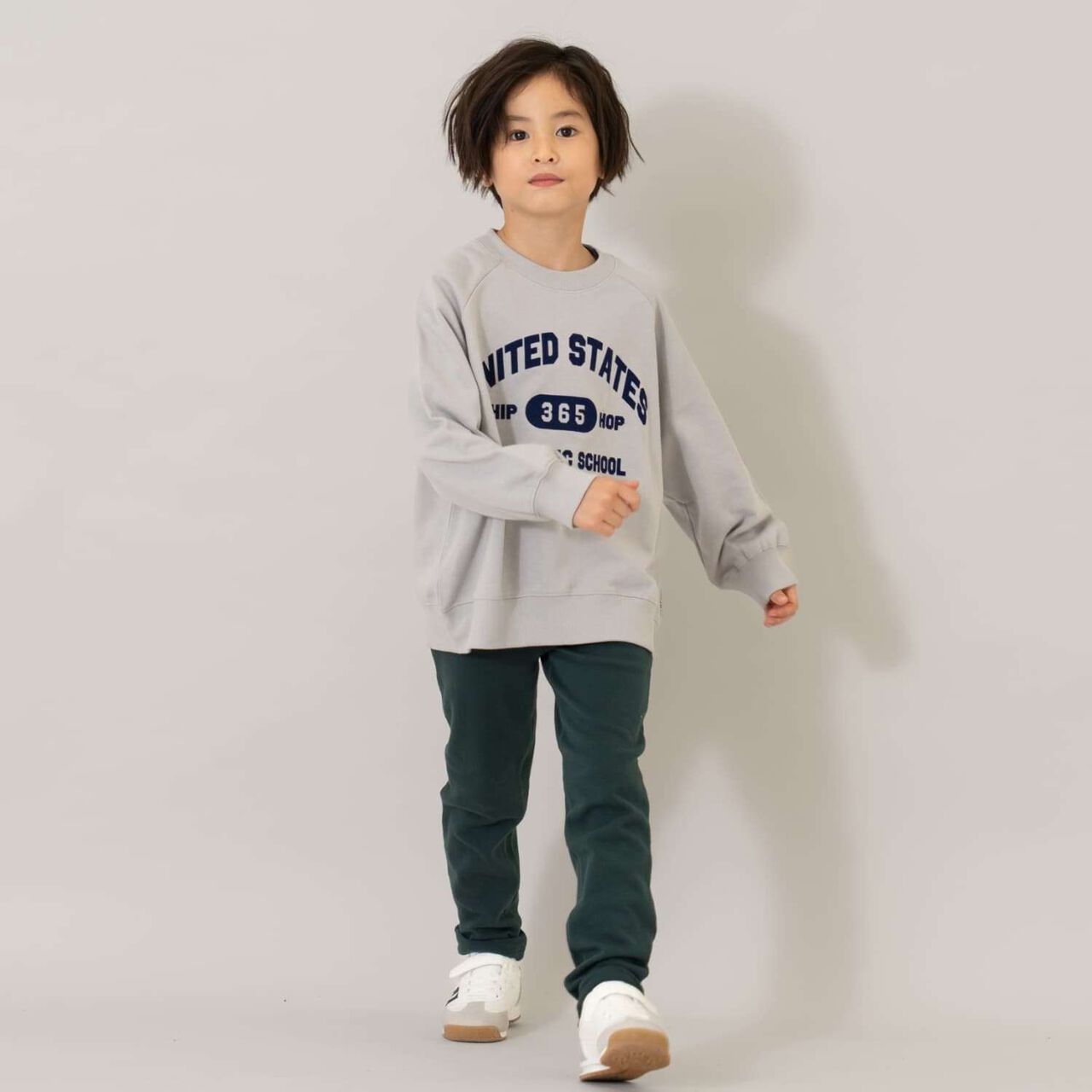 [365D.] [Matching with Dad] Raglan Sweatshirt Assortment Logo Pullover,Charcoal gray, large image number 11