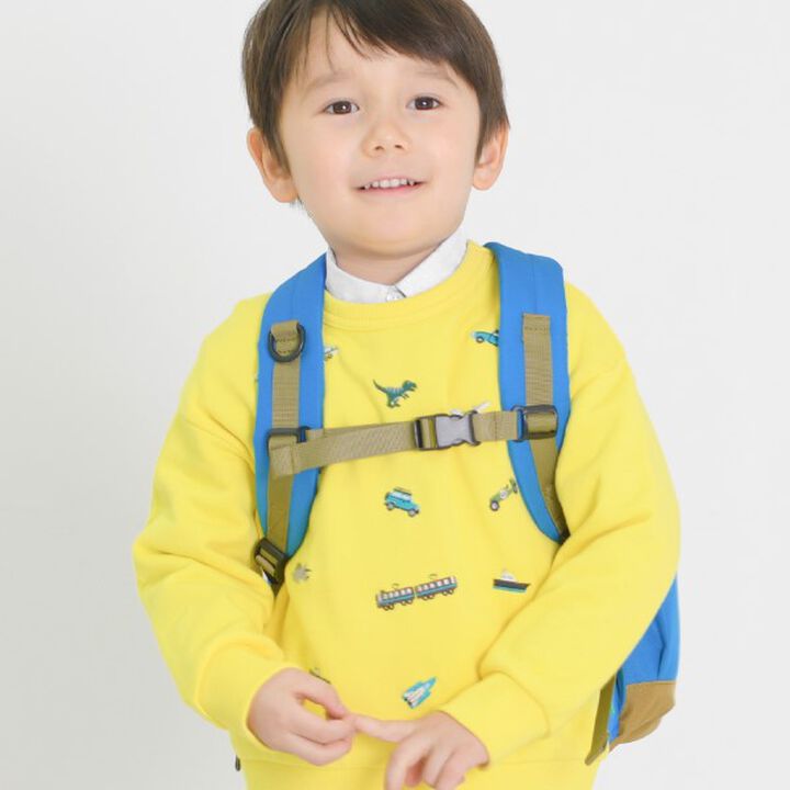 KPBOY Vehicle Dinosaur Embroidered Fleece Sweatshirt (80-150),Yellow, medium image number 5