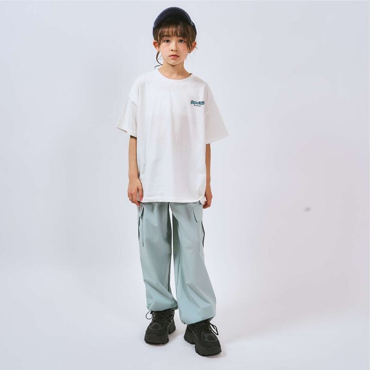 Loose Short Sleeve T-Shirt with Back Patch,Charcoal gray, medium image number 4