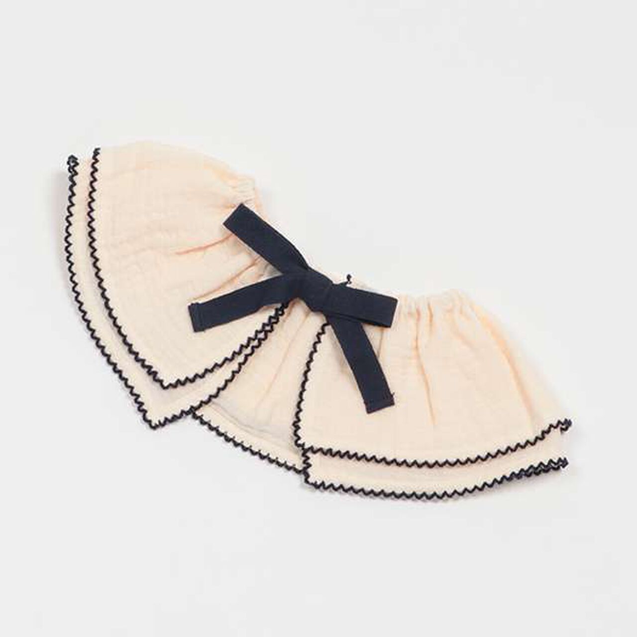 Frill Collar Bib with Pikomi Shin,Navy, large image number 4
