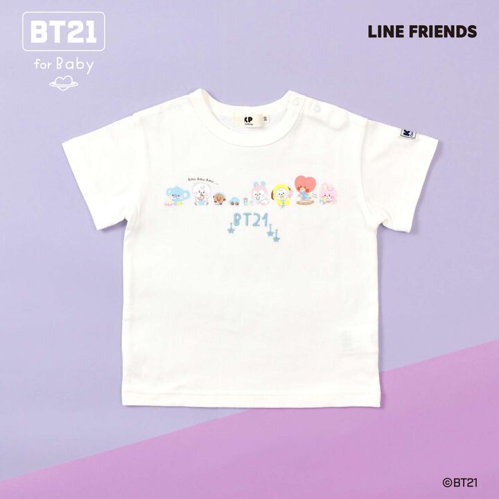 [BT21] Print & Embroidery Short Sleeve T-Shirt (Baby),Off white, medium image number 0