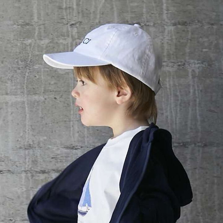 [Link] Logo Embroidery Cap (Kids),Ivory, medium image number 5