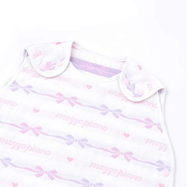 Ribbon Pattern 4-Layer Gauze Sleeper,, medium image number 2