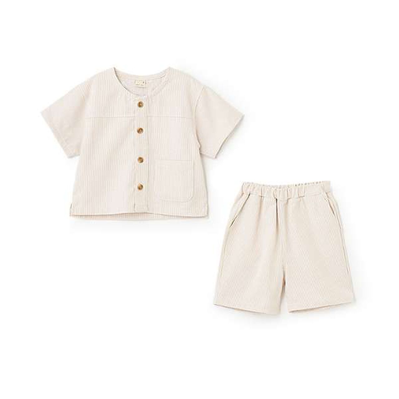 Woven Short-Sleeve Outfit Set,Striped, large image number 14