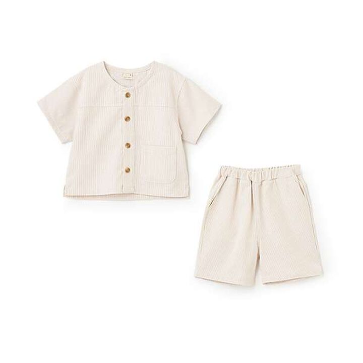 Woven Short-Sleeve Outfit Set,Striped, medium image number 14