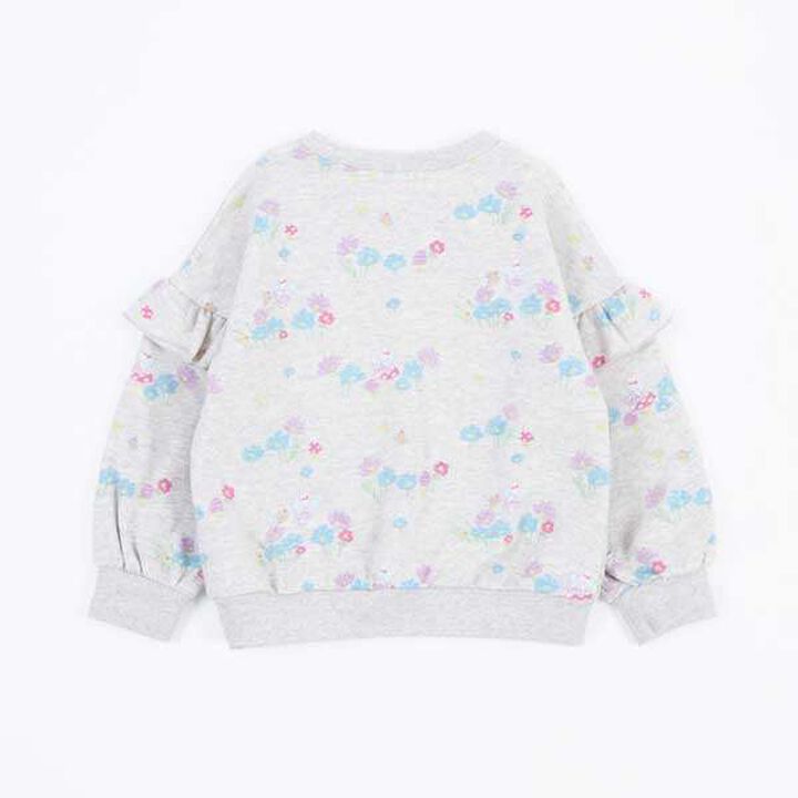 [Made in Japan] Rabbit All-Over Pattern Sleeve Frill Sweatshirt (120-130),Off white, medium image number 13