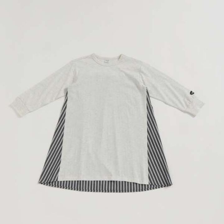 [Link] Fabric Panel Dress,Milky white, medium image number 0