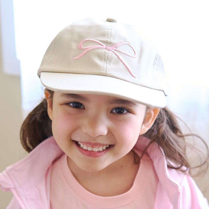 Ribbon Embroidery Cap,Light beige, medium image number 0