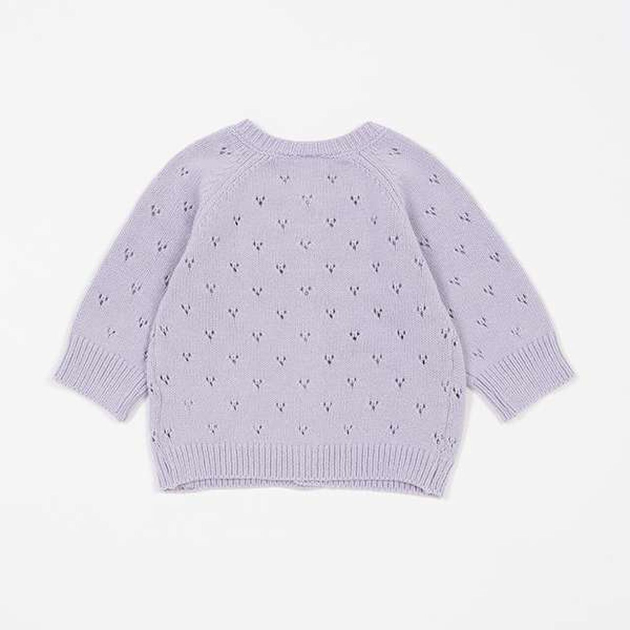 Needle Punch Cardigan,Ivory, large image number 3