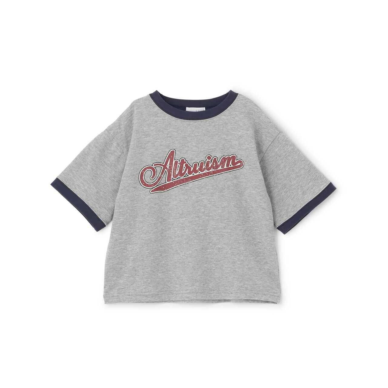 [Anti-Stain & Quick-Dry] Distressed Logo Print Ringer T-Shirt,Turquoise, large image number 3