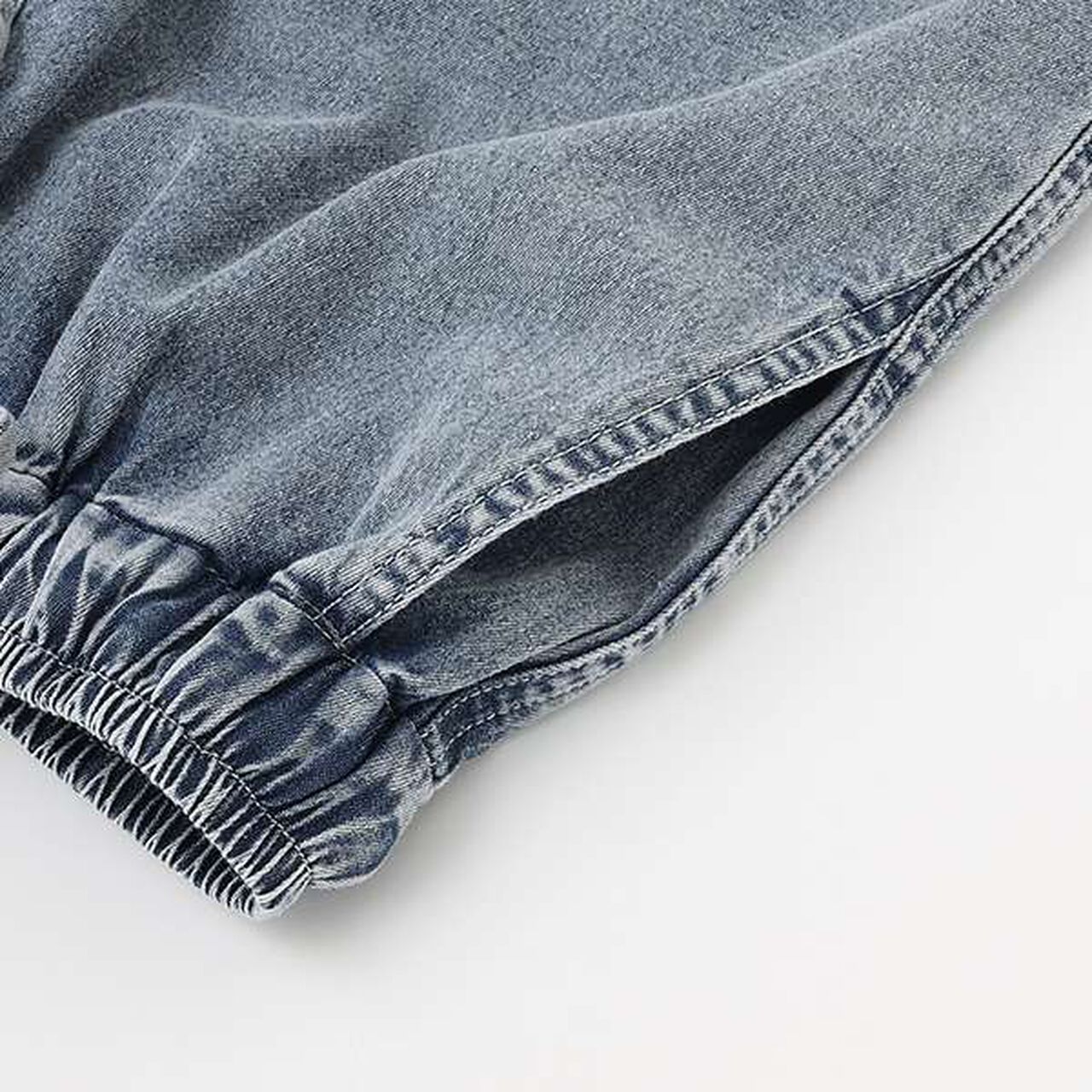 [100% Cotton] Denim Short-Sleeve Outfit Set,Blue, large image number 14