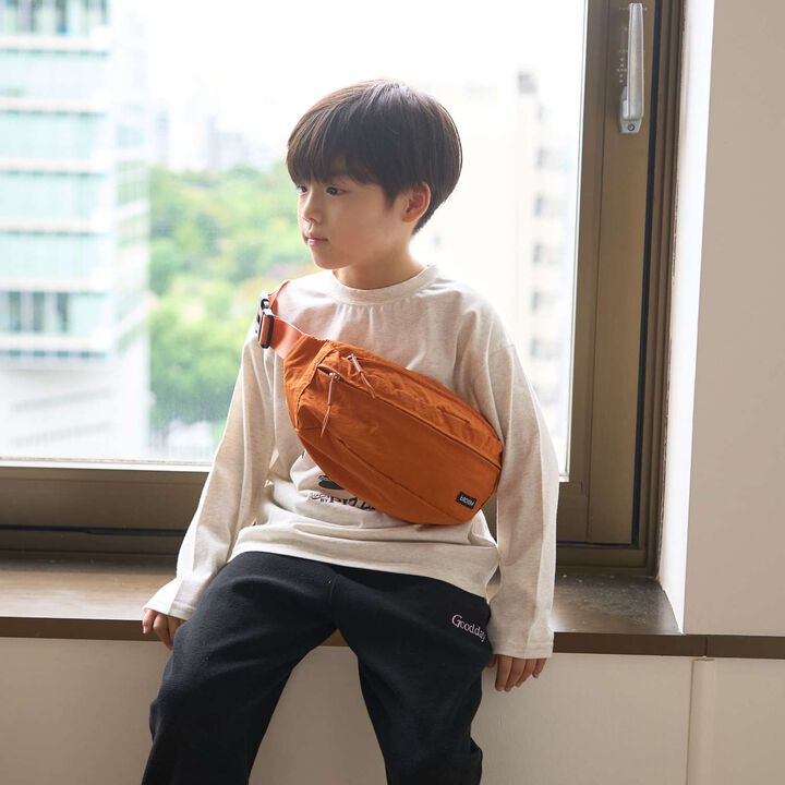 Nylon Pocket Sling Bag,Orange, medium image number 1