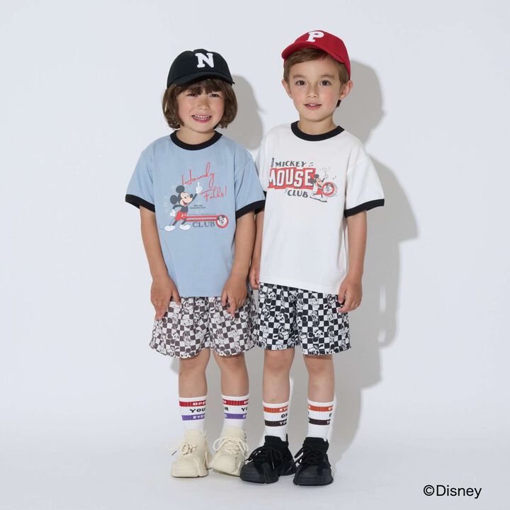 [Disney] [Comfortable Jersey] Assorted Print Ringer T-Shirt,Charcoal gray, medium image number 19