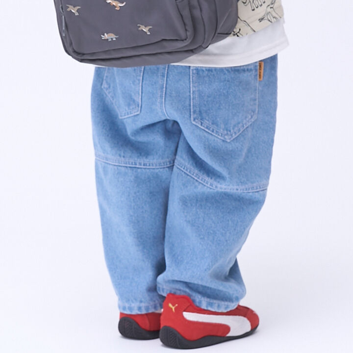 Balloon Loose Silhouette Pants,Sax blue, medium image number 3
