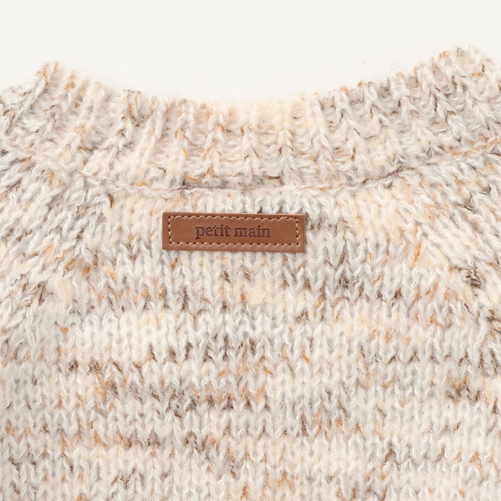 Washable Mixed Yarn Knitwear,Beige, medium image number 8