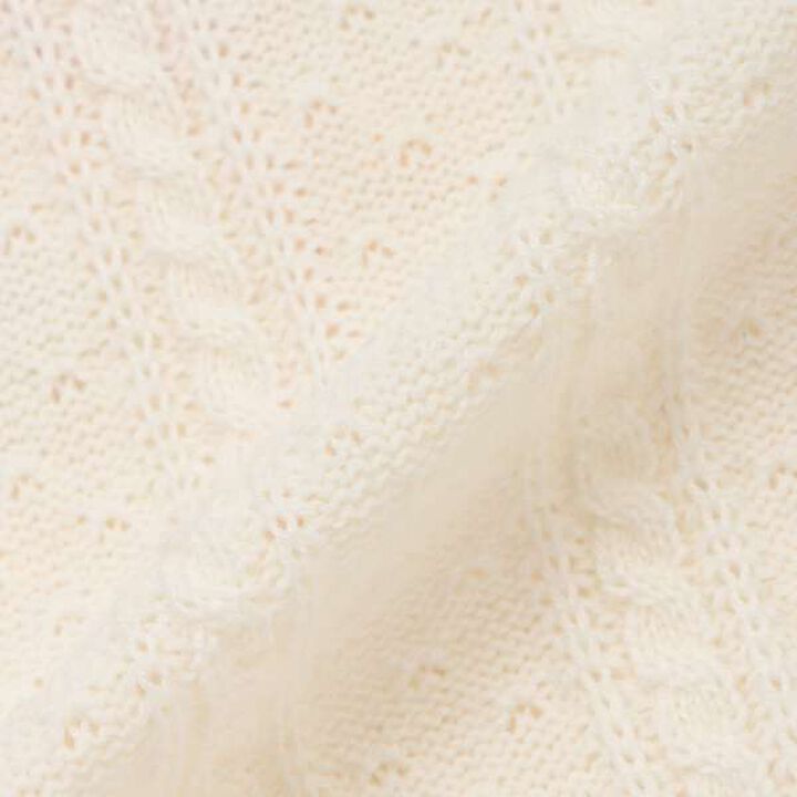 Ribbon Embroidery Knit Bolero,Off white, medium image number 5