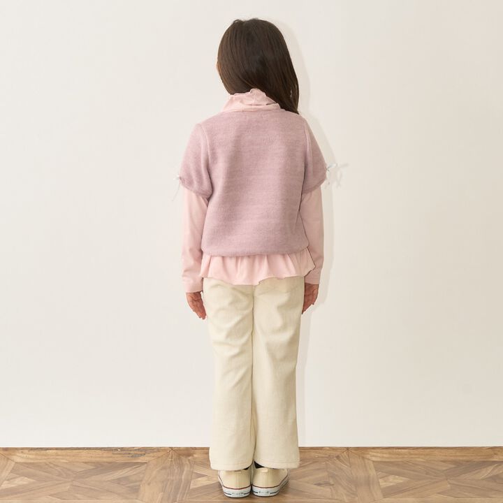 Fluffy Brushed Short-Sleeve Top,Deep pink, medium image number 23