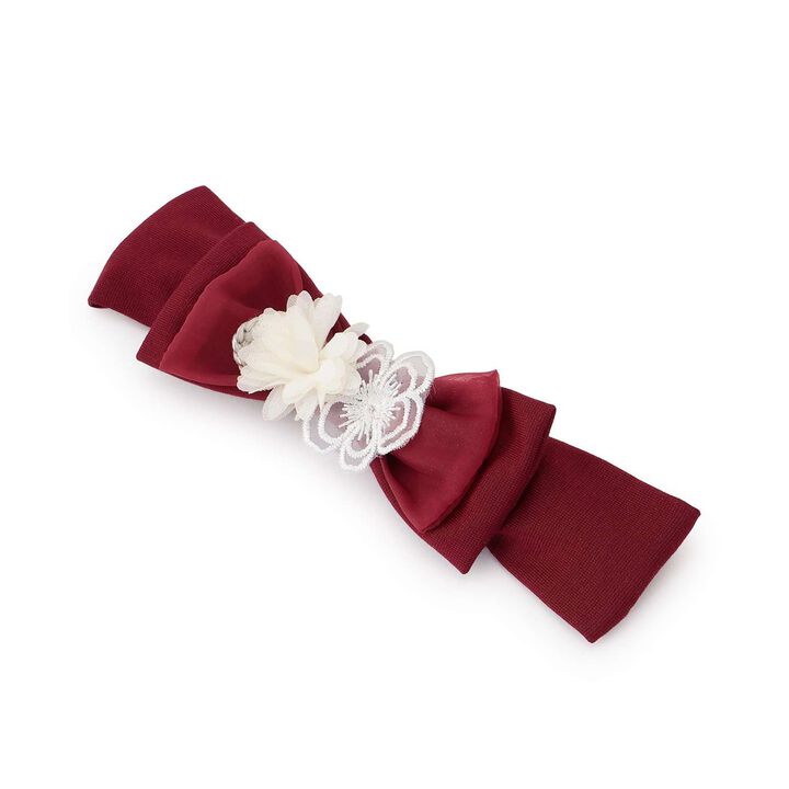 Japanese-Style Ribbon Headband,Red, medium image number 0