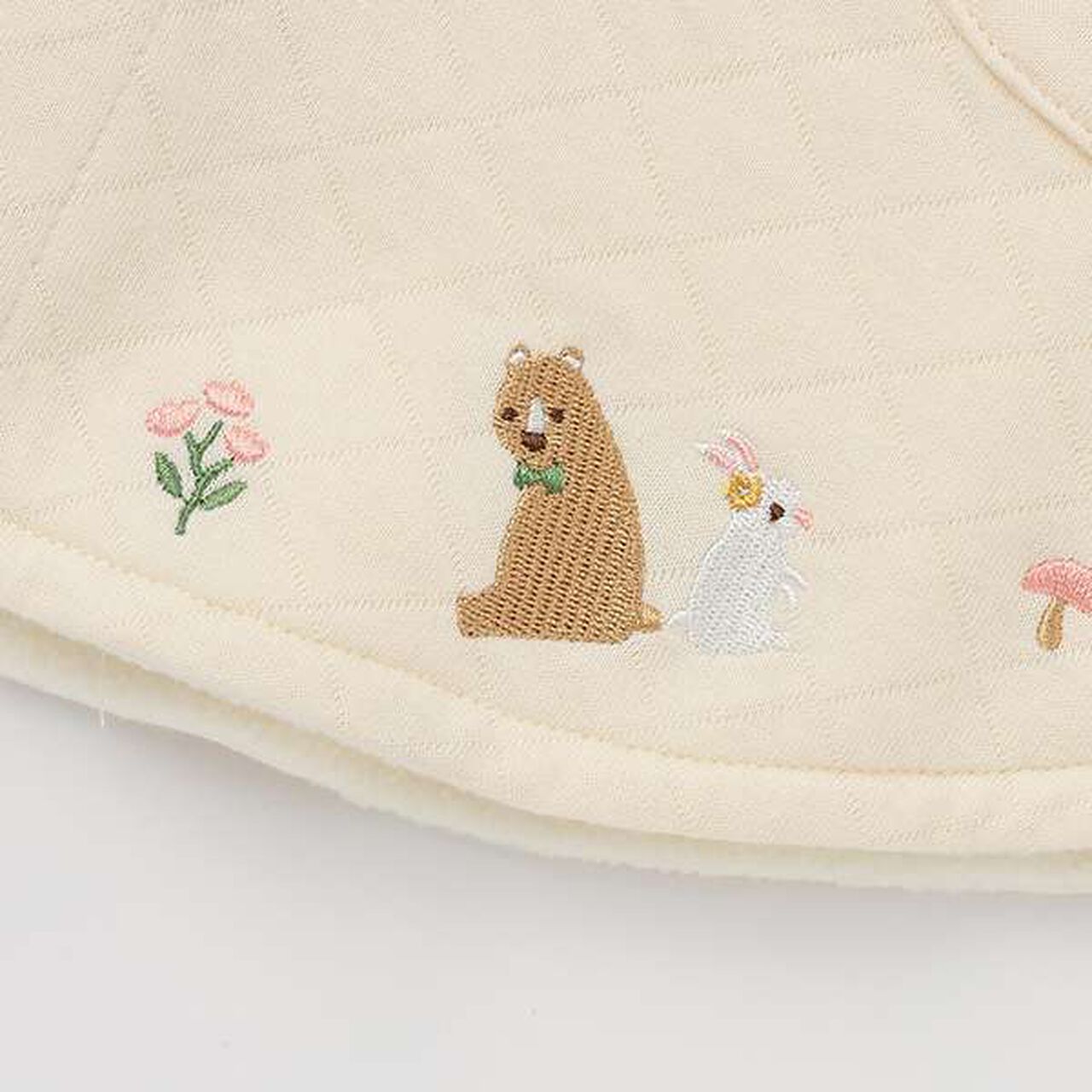 Animal Embroidery Quilt Cape,Ivory, large image number 5