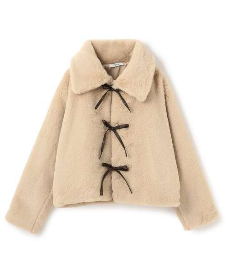 Short Fur Coat [Korean Fashion],Beige, medium image number 4
