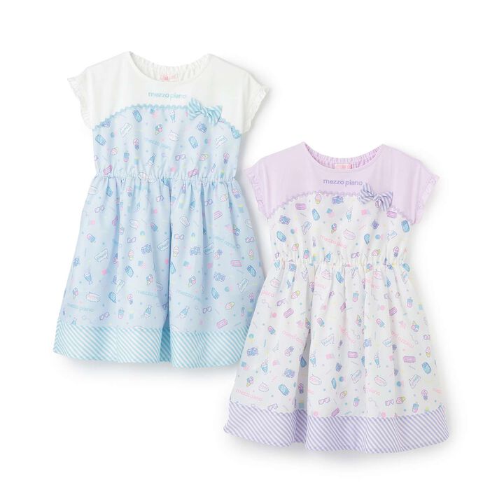 Fancy Pop Pattern One-Piece Dress,Turquoise, medium image number 10