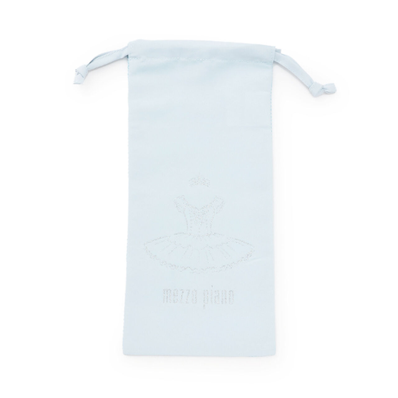 Ballet Motif Print Mesh Drawstring Bag for Shoes,Light blue, large image number 0