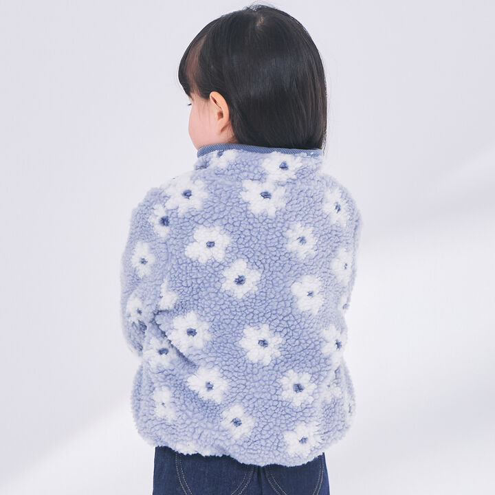 [Light and Fluffy] Jacquard Boa Jacket,Light blue, medium image number 1