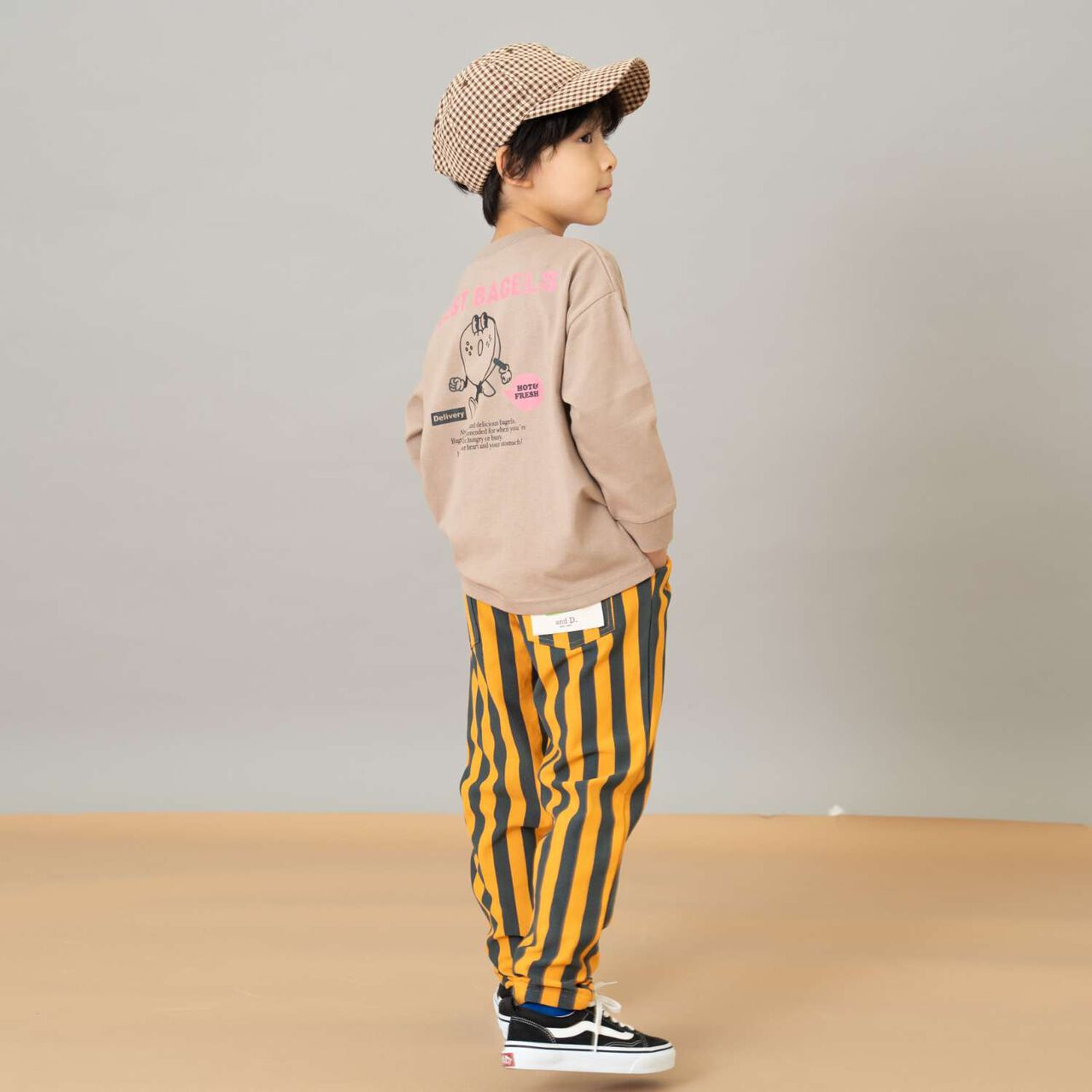 Cut Twill Tapered Pattern Pants,Beige, large image number 5