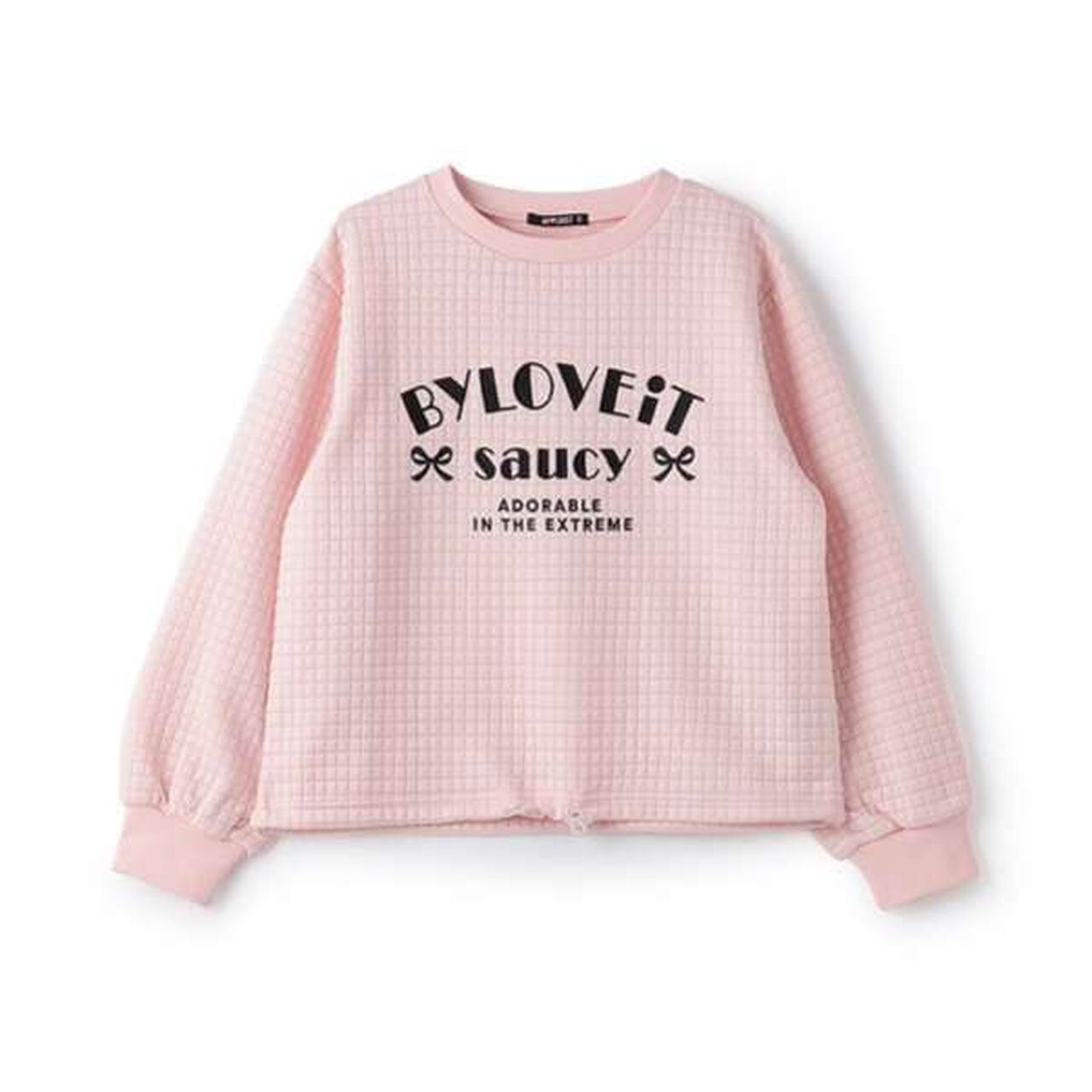 Drawstring Hem Top,Pink, large image number 0