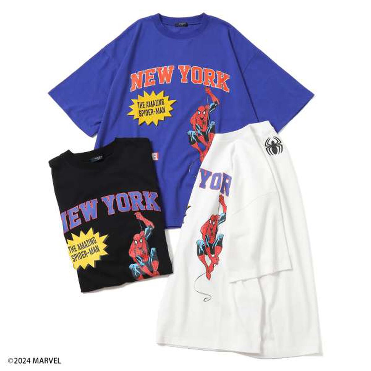 [Adult Size Available] [MARVEL] Spider-Man College Logo Big T-Shirt,White, large image number 10