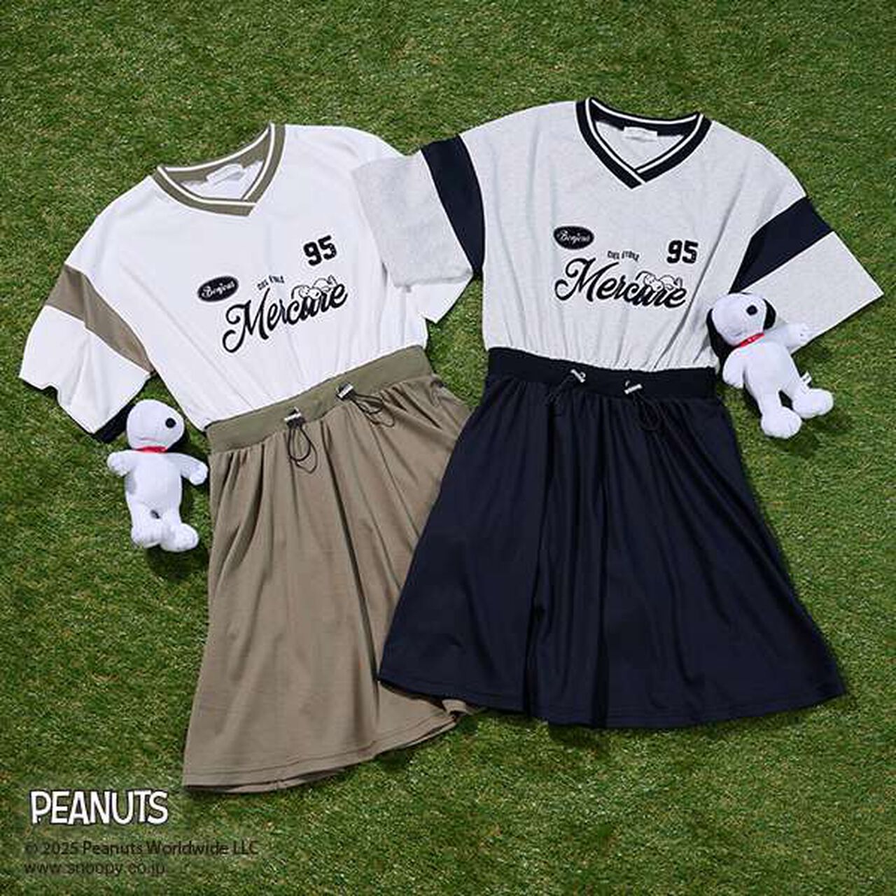 [PEANUTS] [Cool Touch] Docking Cut One-Piece Dress,Khaki, large image number 19