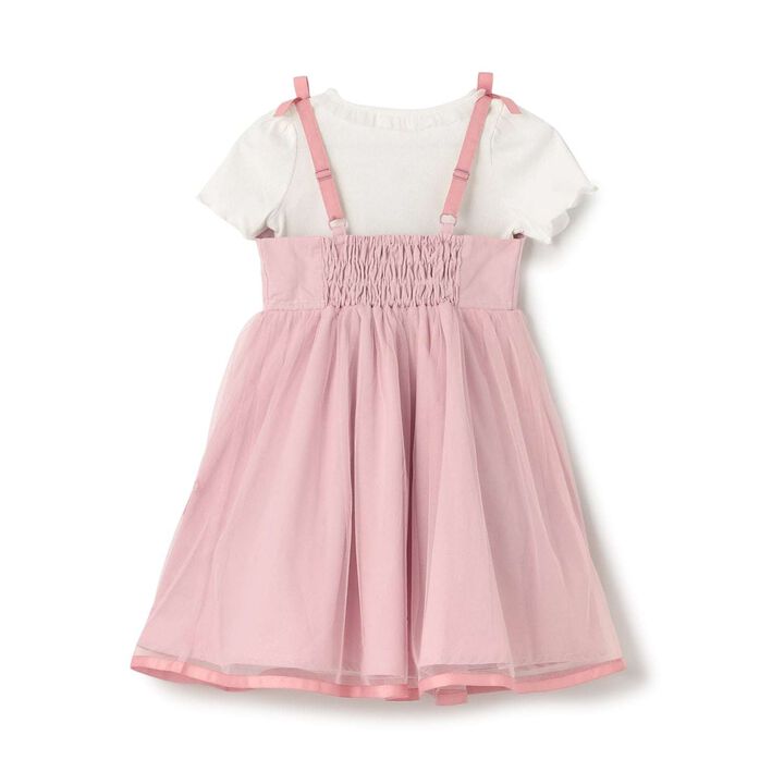 Ballet Embroidered Camisole Dress & Short-Sleeve T-Shirt Set,Pink, medium image number 4