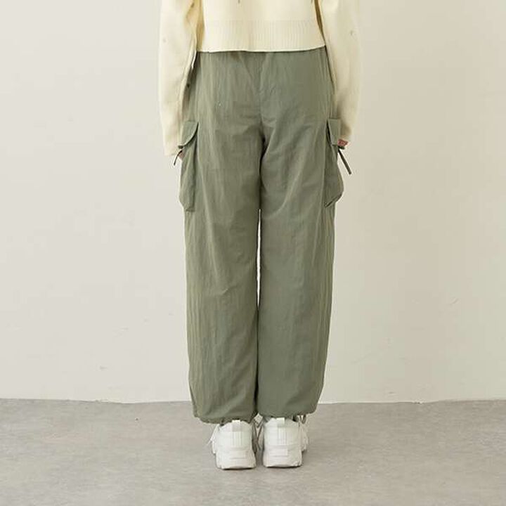 [Warm Lining] Waist Rib Easy Cargo Pants,Ivory, medium image number 6