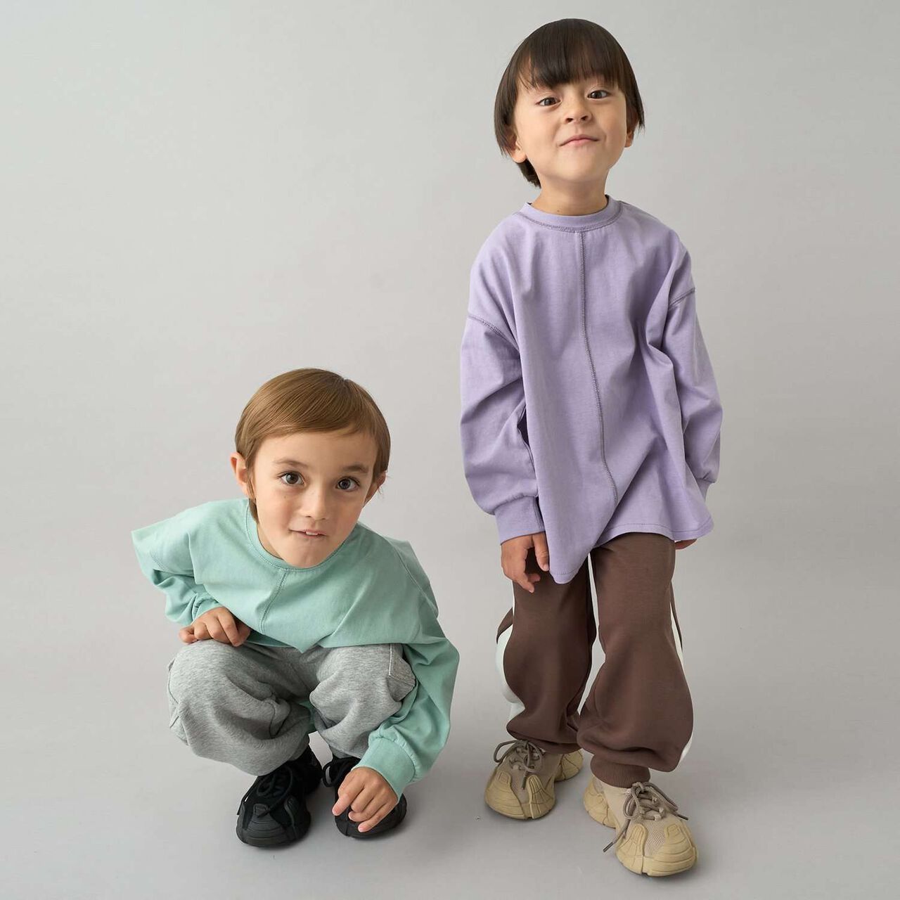 [Daily Standard Wear] [Quick-Dry Absorbent] Loose Fit Side Line Sweatpants,Blue gray, large image number 34