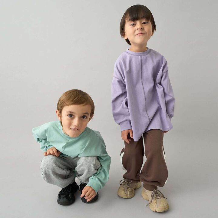 [Daily Standard Wear] [Quick-Dry Absorbent] Loose Fit Side Line Sweatpants,Blue gray, medium image number 34