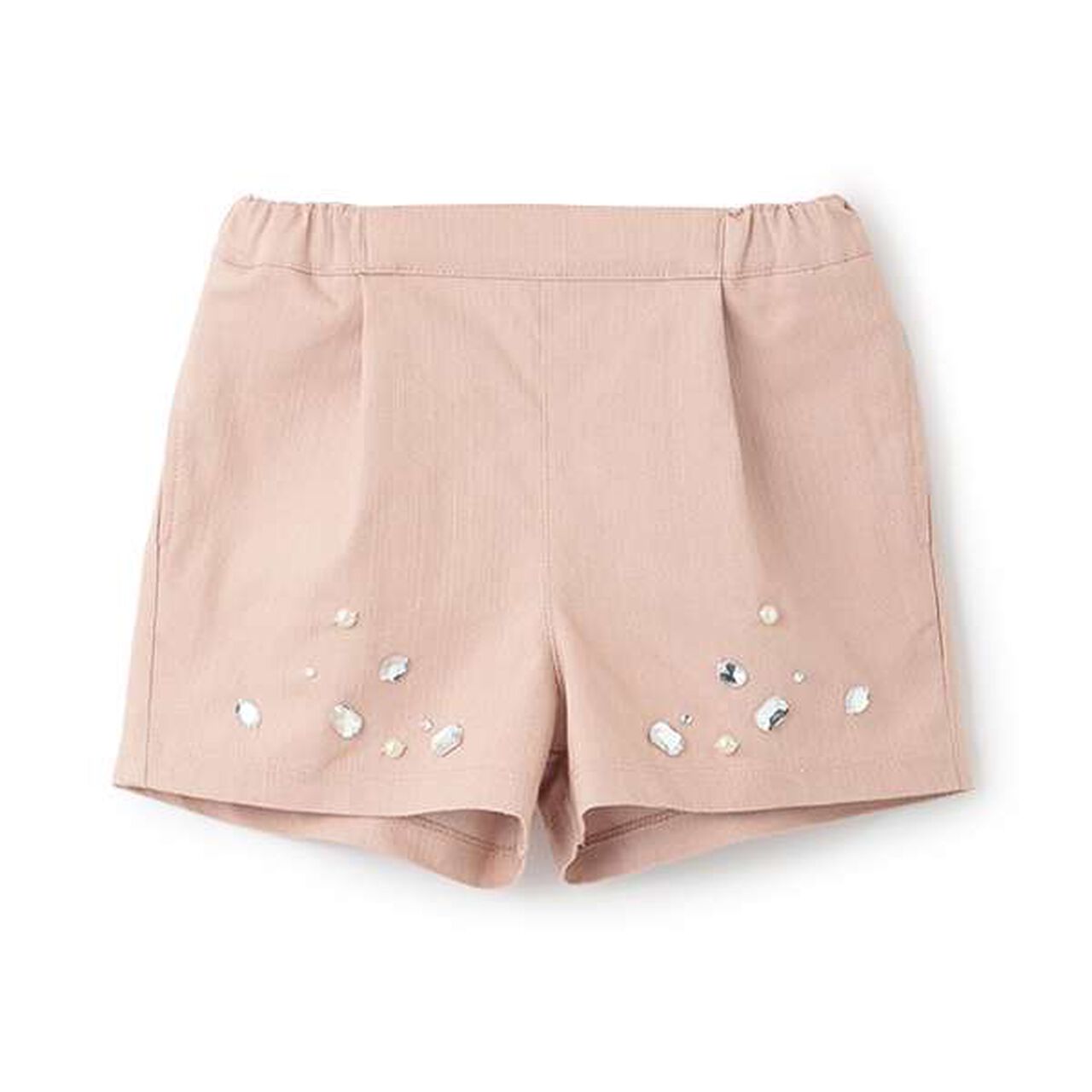 Belted Shorts with Jewels,Pink, large image number 0