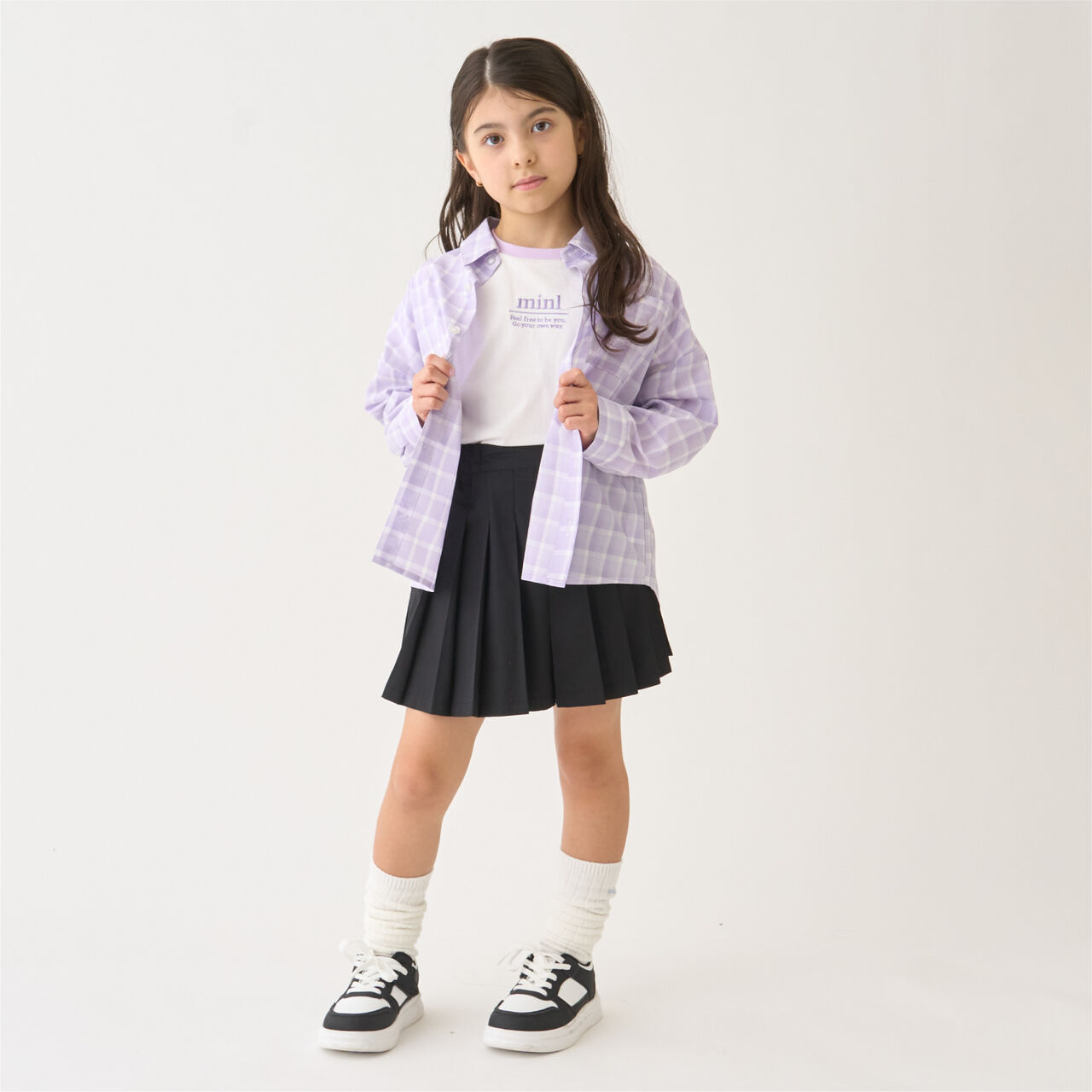 [Inner Wear Set] Long-Sleeve Checkered Shirt,Black, large image number 1