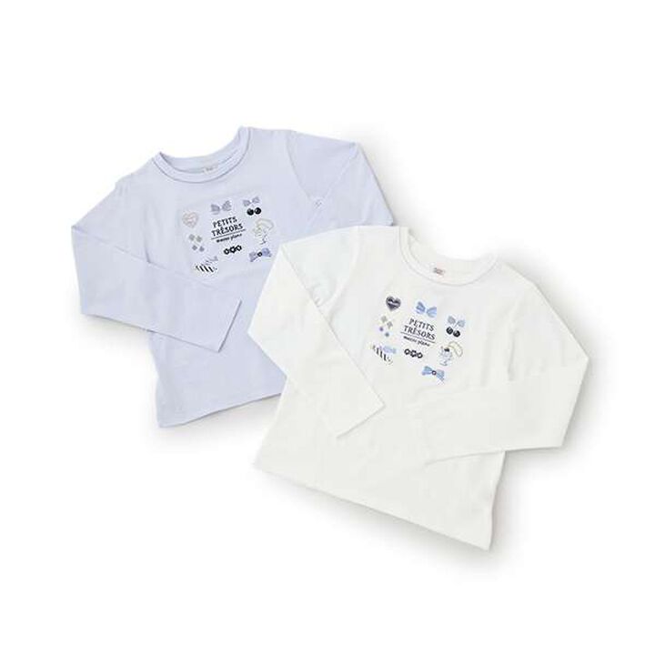 Antibacterial Deodorant Accessory Motif Long-Sleeve T-Shirt,Off white, medium image number 7