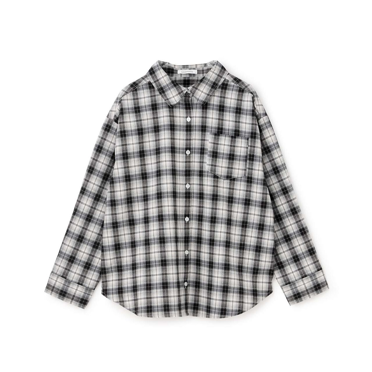 Loose Checkered Shirt,Brown, large image number 11