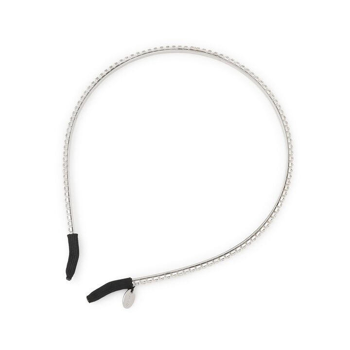 Rhinestone Headband,White, medium image number 1